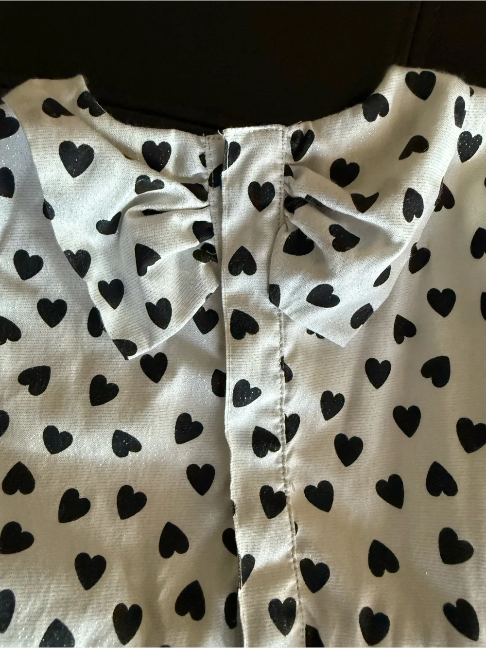 Carter's White Dress with Black Heart Print